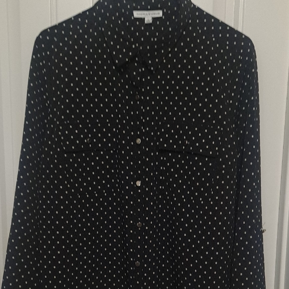 Notations Black and White Polka Dot Tunic - Picture 1 of 1